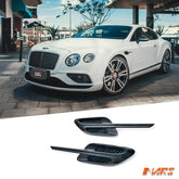 Gloss Black Side Fender Guard Vents Bodykit for Bentley Continental GT 3W 2016-2018